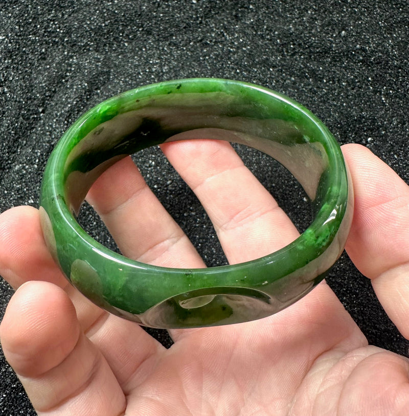 Oval Bangle with Koru - 63mm