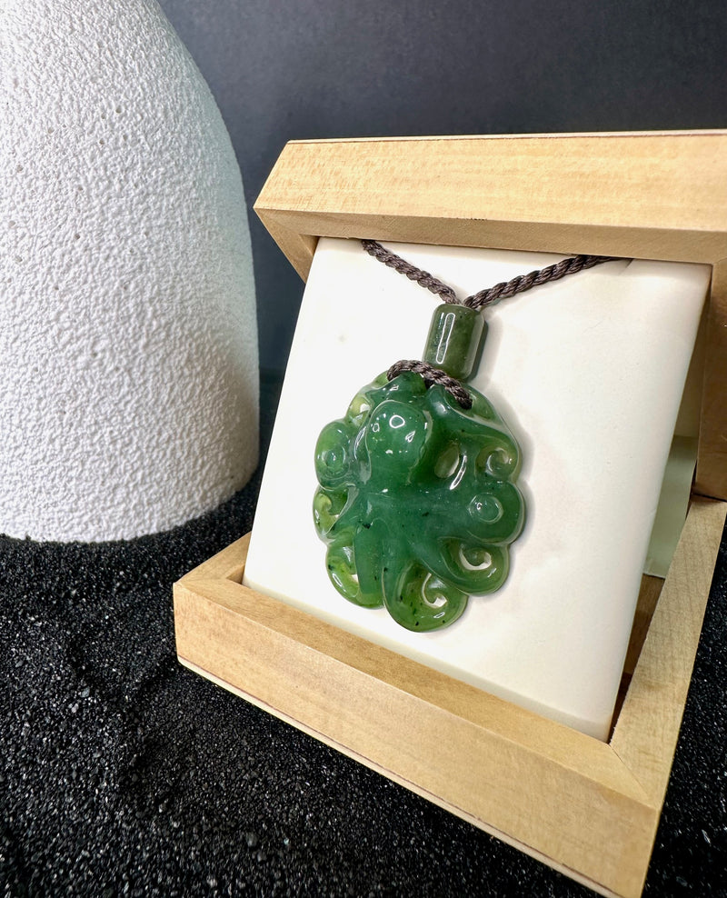 Jade Octopus Pendant