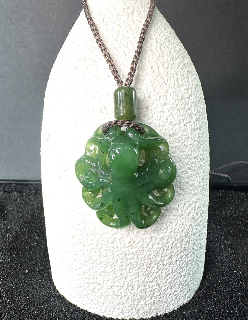 Jade Octopus Pendant