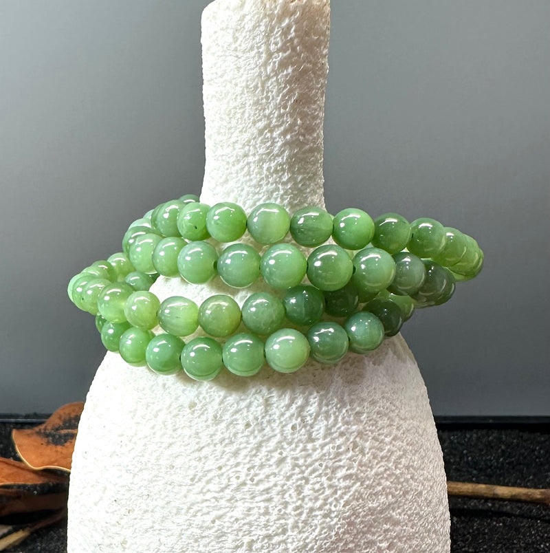 Siberian Jade 7mm Bracelet - A grade