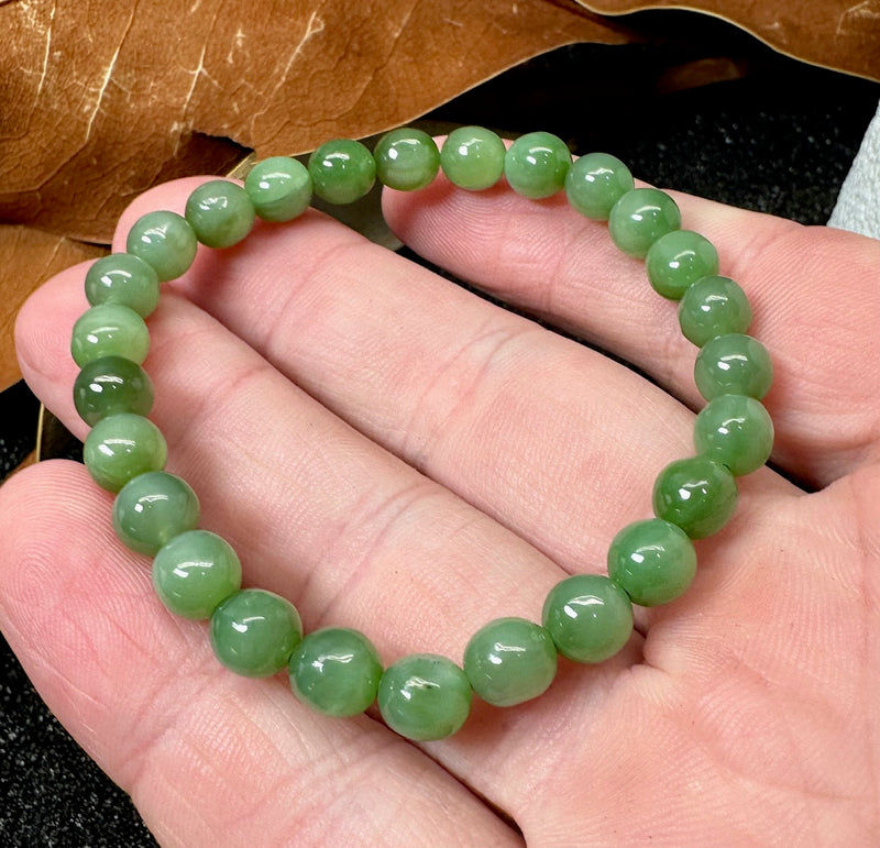 Siberian Jade 7mm Bracelet - A grade