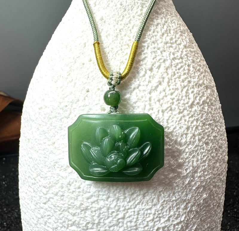 Siberian Jade Flower Pendant