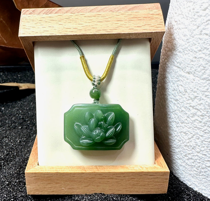 Siberian Jade Flower Pendant