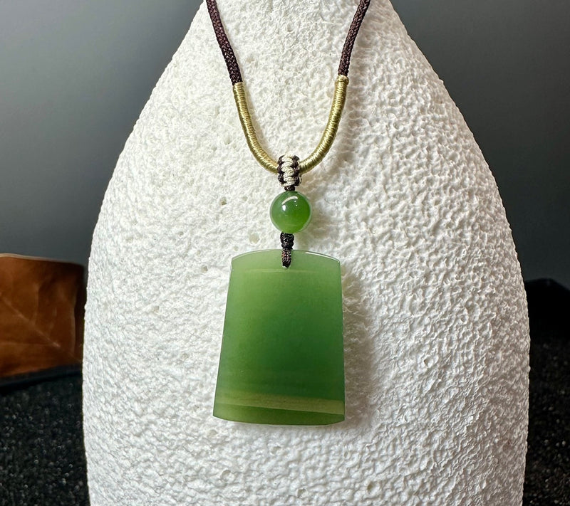 Siberian Jade Drop Pendant, 26mm