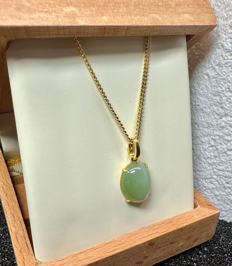 Chatoyant Siberian Jade Pendant