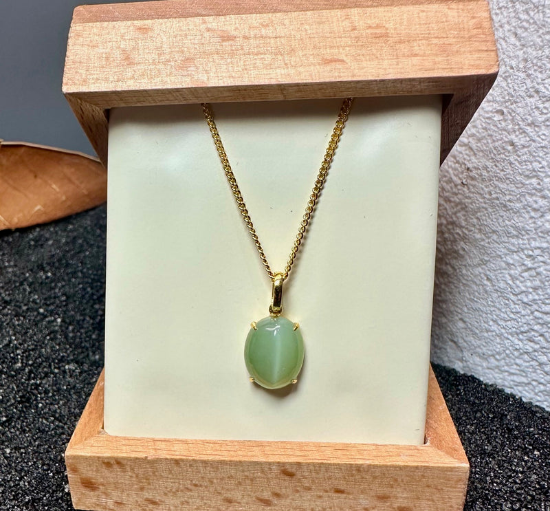 Chatoyant Siberian Jade Pendant