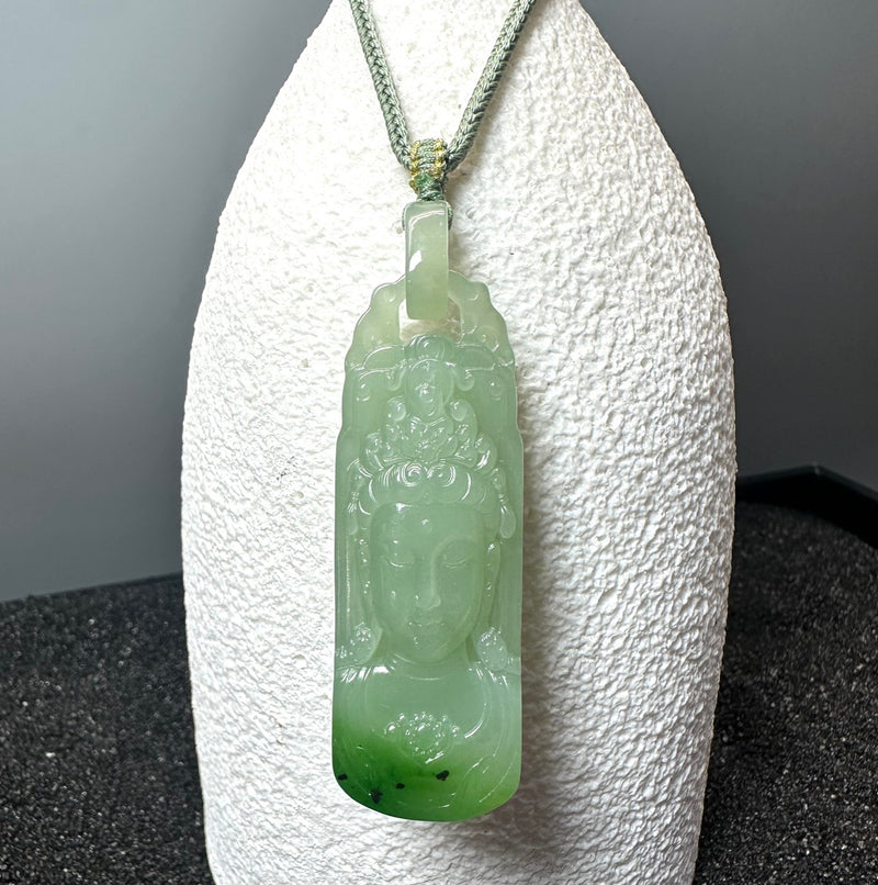 Siberian Jade Guanyin Pendant