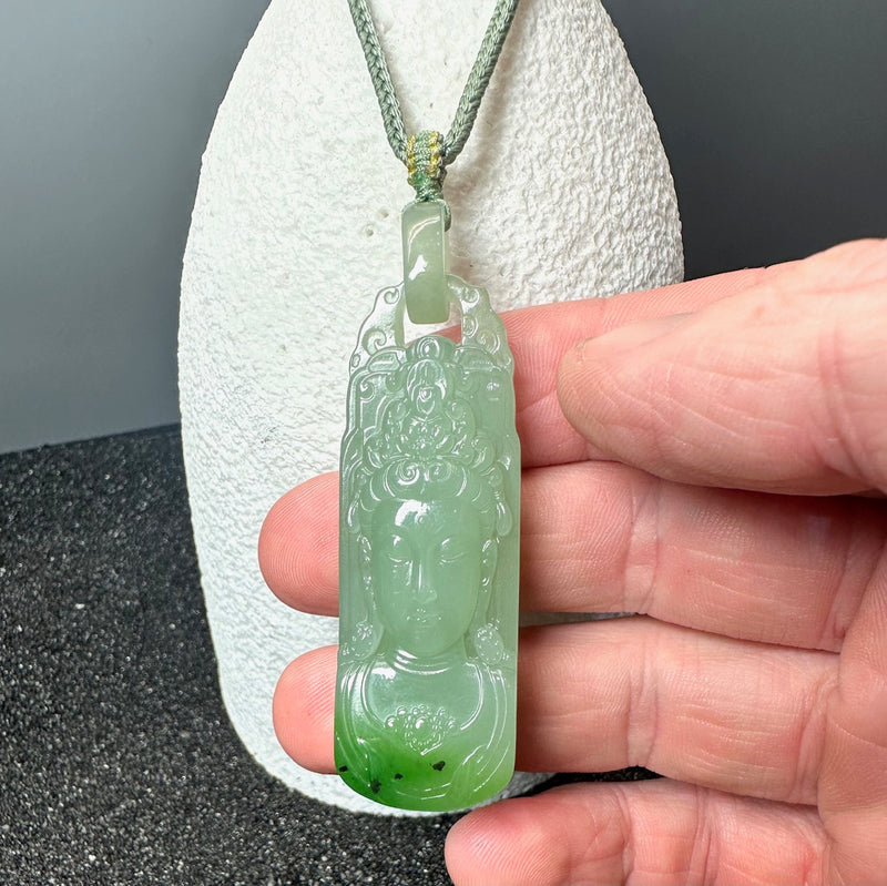 Siberian Jade Guanyin Pendant