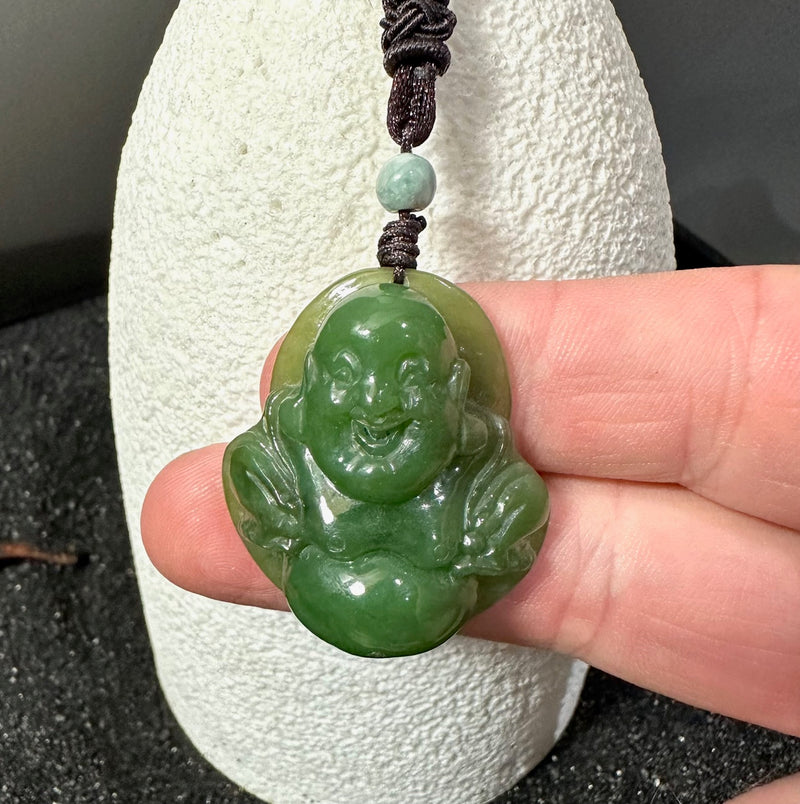 Siberian Jade Happy Buddha - 37mm - Only1