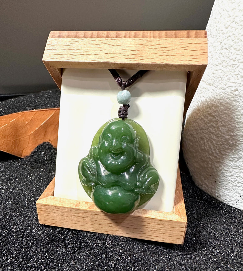 Siberian Jade Happy Buddha - 37mm - Only1