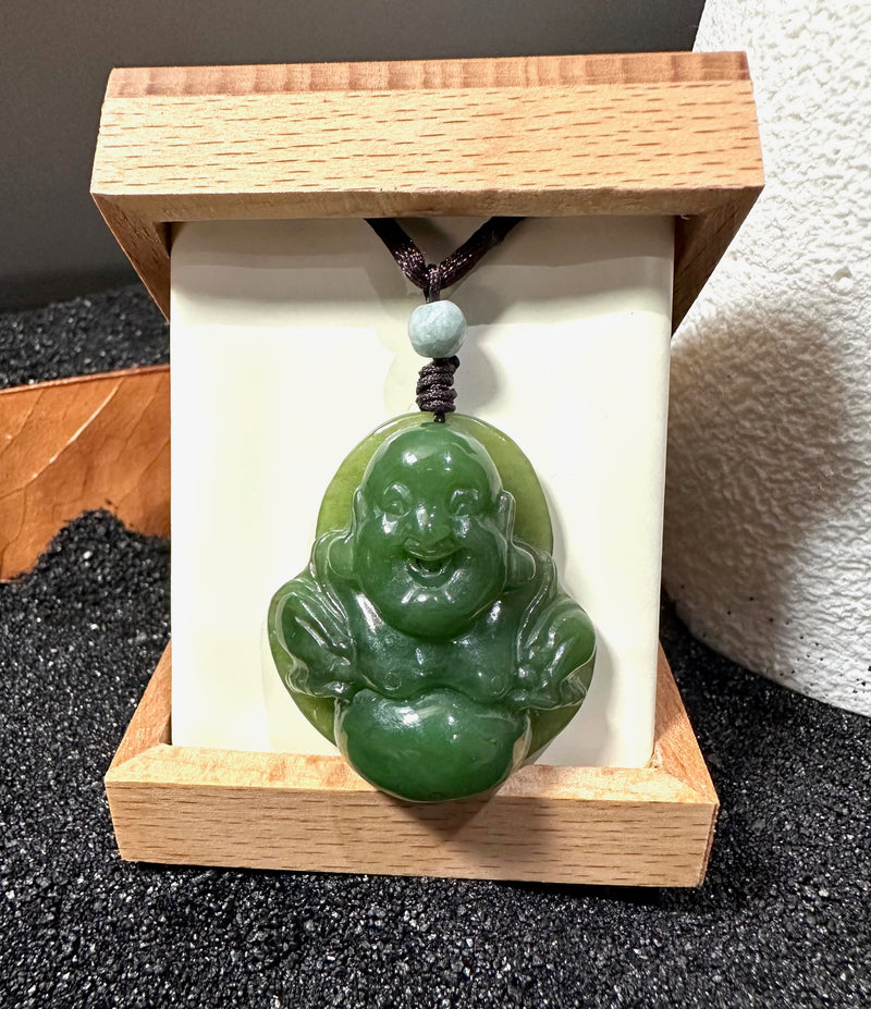 Siberian Jade Happy Buddha - 37mm - Only1