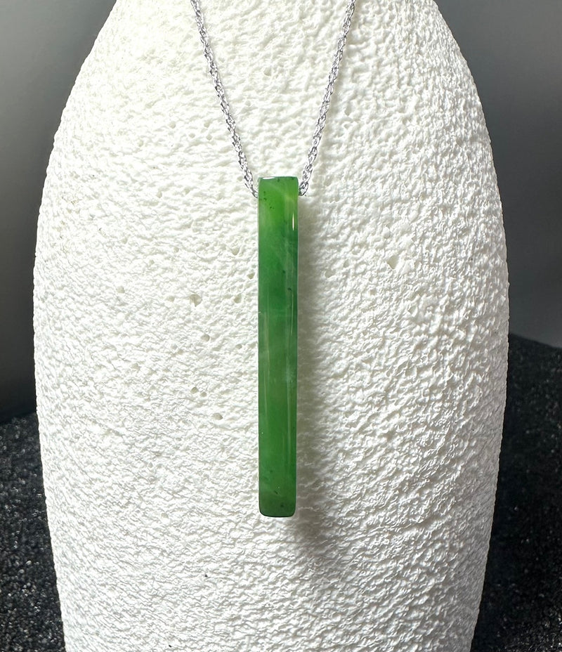 Jade Pendant Rectangle Drop