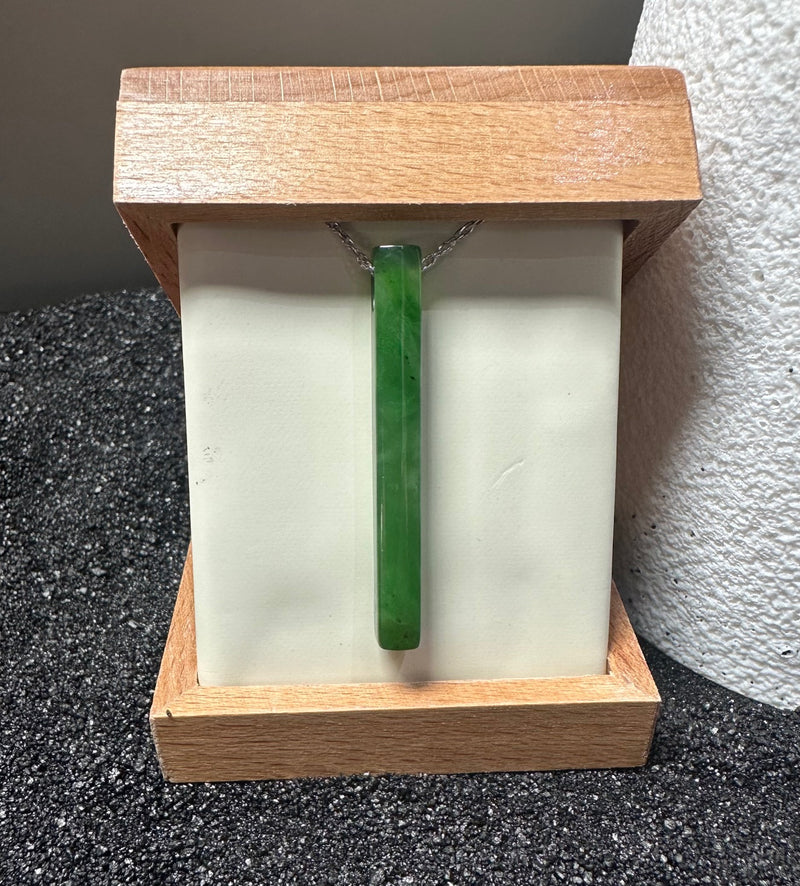 Jade Pendant Rectangle Drop