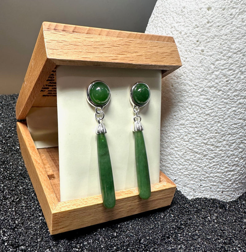 Drop Earrings, Sterling Silver