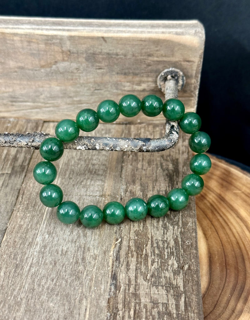 Jade 10mm Bead Bracelet