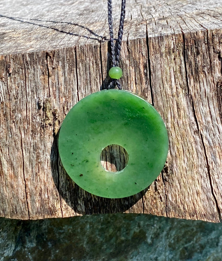 Large Round Jade Pendant, 50mm Carved out of Canadian newest Jade