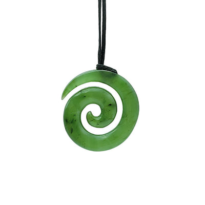 Canadian Nephrite Koru Pendant - 2882