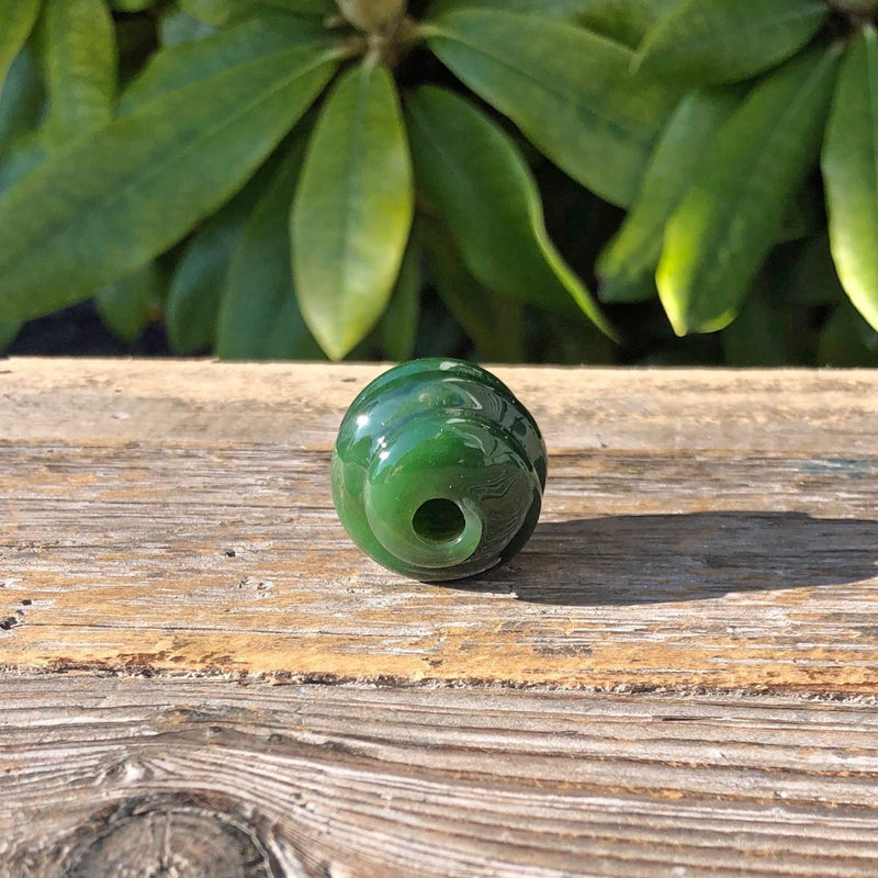 Carved Jade Bead, 22mm