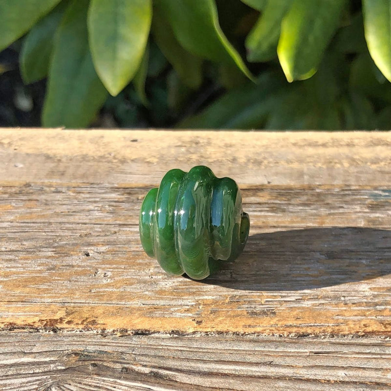 Carved Jade Bead, 22mm