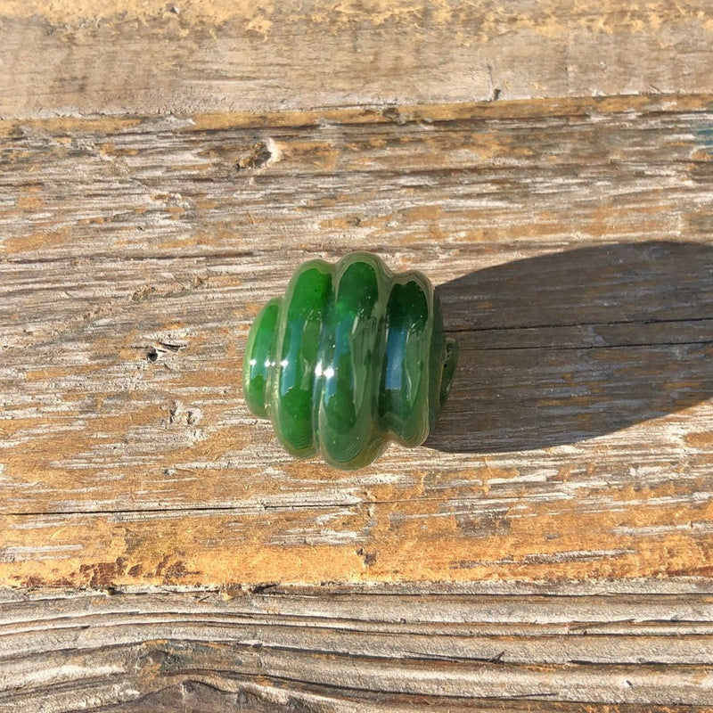 Carved Jade Bead, 22mm