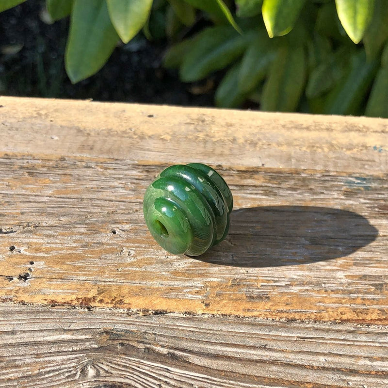 Carved Jade Bead, 22mm